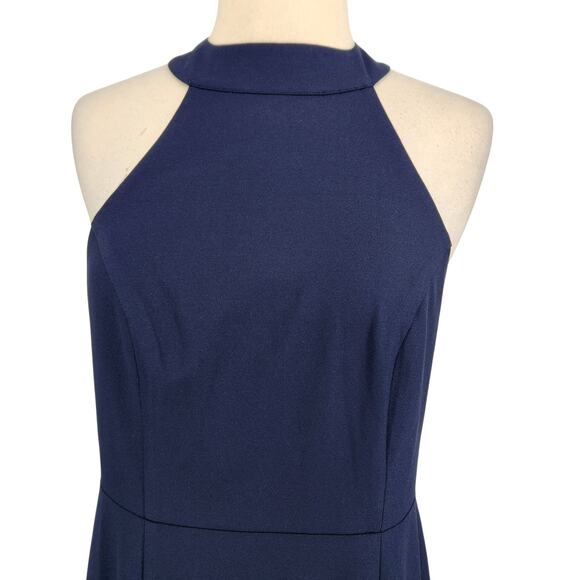 BHLDN Serephina Crepe Halter Maxi Dress – Midnight Navy SZ 6 - Picture 7 of 12